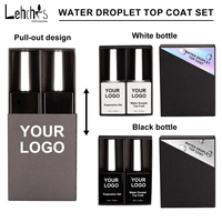 Lehchis Ensemble de vernis à ongles gel effet eau 15ml EASY NO-WIPE AT-HOME SALON RÉSULTATS HEMA TPO Free Long Lasting Vegan