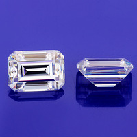 Fabricants de pierres précieuses synthétiques Moissanite taille émeraude DEF Moissanite pierre lâche diamant de laboratoire taille émeraude