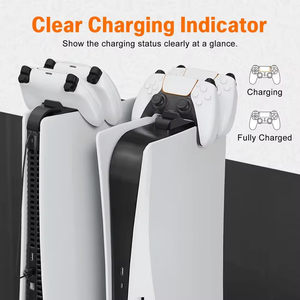 INNOASIA Fast Charging Station for <b>Controller</b> Dual Charging Dock with Contact Pins and LED Display Screen - Product Image 2