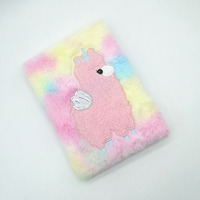 Bloc-notes papeterie cahier en peluche pour filles Kawaii cahier à fourrure planificateur quotidien Journal livre
