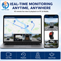 Caméra embarquée KSTRACK 4G AI avec ADAS, DMS, double caméra, GPS, gestion de flotte, enregistreur 1080P H265, étanche, GSM, pour camions, vente en gros, OEM