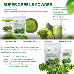 Mistura de Pó de Frutas e Vegetais 100% <span class=keywords><strong>Natural</strong></span> de Grau Alimentício com Vitamina - Super Greens em Pó - Product Image 6