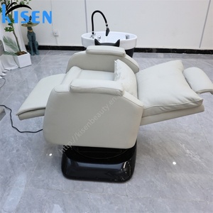 Fauteuil de lavage professionnel Kisen pour salon de coiffure, équipement rotatif, deux fonctions en option, lit de lavage cascade - Product Image 6