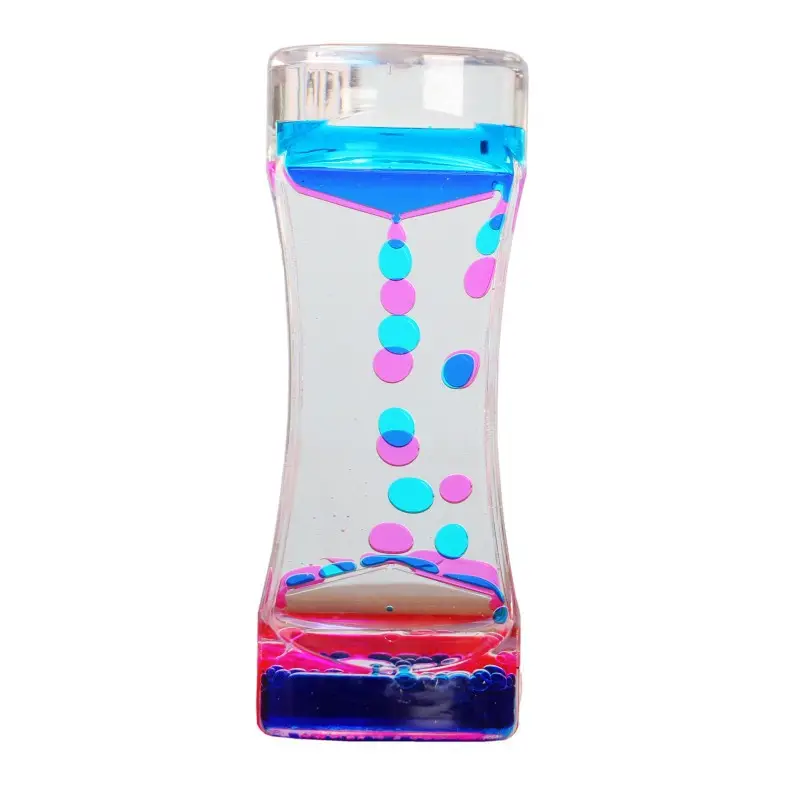 Two-color liquid acrylic oil leak hourglass timer decompression daze crafts creative gifts