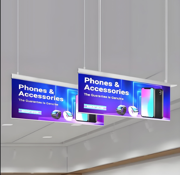 Double-Sided Acrylic LED Light Box for Shopping Mall Hanging Dual-Sided Advertising Guiding Sign Board