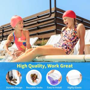 Lot <span class=keywords><strong>de</strong></span> 30 chaussettes filtrantes <span class=keywords><strong>de</strong></span> piscine réutilisables <span class=keywords><strong>de</strong></span> taille personnalisée chaussettes <span class=keywords><strong>de</strong></span> <span class=keywords><strong>panier</strong></span> d'écumoire en plastique <span class=keywords><strong>pour</strong></span> piscines enterrées nager <span class=keywords><strong>pour</strong></span> nettoyer les débris et les feuilles - Product Image 6