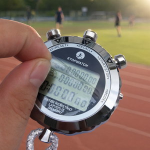 Elektronische Stoppuhr, digital, wasserabweisend, mit Runden- und Zwischenspeicherfunktion für Sporttraining - Product Image 3