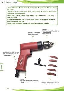 Taladro Neumático Industrial TY13114VA con Aspiración Central, Mandril de 3/8'', 1400 RPM, 0.95 HP, Empuñadura Tipo Pistola, Accesorio para Recolección de Polvo - Product Image 4