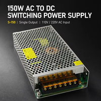 Alimentation à découpage AC/DC 150W pour usine, 5V 12V 15V 24V 30V 48V SMPS