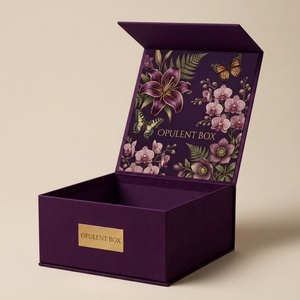 Luxurious Custom Corrugated Cardboard Self Erecting Folding Mailing Packaging <b>Shipping</b> Gift <b>Box</b> Logo Matt Lamination Embossing - Product Image 1