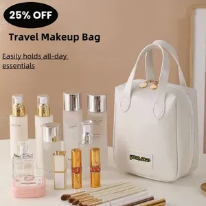 Nuovo Design da donna in pelle sintetica borsa impermeabile da donna borsa cosmetica da donna borsa portatile per il trucco da viaggio