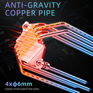 Coolmoon bán buôn Chất lượng cao 4heatpipe Đồng <span class=keywords><strong>CPU</strong></span> Fan AS400 argb <span class=keywords><strong>PWM</strong></span> Máy Tính Cooler AMD tdp130w PC <span class=keywords><strong>CPU</strong></span> Intel FAN COOLER RGB - Product Image 2