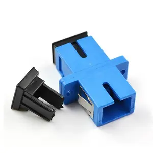 China Factory SC APC/ UPC Plastic SM Fiber Optical Connector Adaptor In Stock