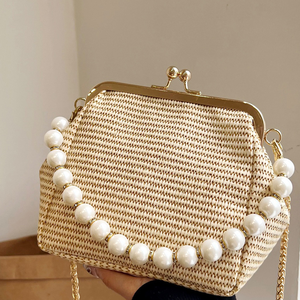New Stylish Textured <b>Small</b> Square <b>Handbag</b> Clasp Closure Shoulder Crossbody and Shell Bag - Product Image 5