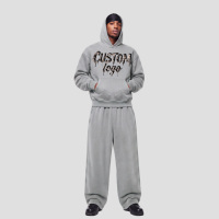 Sweat-shirt personnalisé à strass 360g en molleton bouclette vintage délavé, coupe BOXY, vierge, streetwear, OEM, en gros, épais