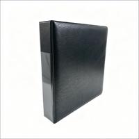 Carnet de notes d'entreprise robuste en PVC imitation cuir de 1,5 pouce à 3 anneaux avec intercalaires et boîte de rangement