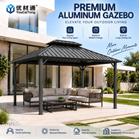 Pergola manuelle en aluminium pour jardin, patio, réception, abri d'ombrage pour arrière-cour, zones de réception et de négociation