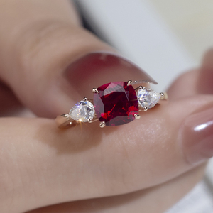 Phòng thí nghiệm <span class=keywords><strong>Ruby</strong></span> 2ct đệm cắt 0.2ct Lê cắt phòng thí nghiệm Kim Cương Phong cách sang trọng phòng thí nghiệm Grown Kim Cương Đá quý trang sức nhẫn - Product Image 1