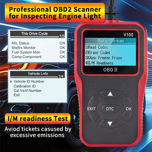 Nhà Máy Giá V100 OBD2 máy quét phổ xe kiểm tra động cơ lỗi mã đọc Vật liệu Tốt động cơ phân tích chẩn đoán Máy quét - Product Image 5