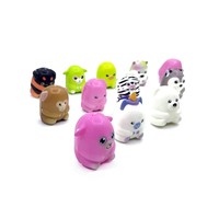 Vente en gros d'usine Mousse PU à croissance lente 20 pièces Jouets anti-stress en forme d'animaux mignons