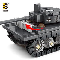 Bloques de Construcción JKC7652 Tiger Tank, Piezas Pequeñas, Ensamblaje DIY, Juguete Educativo STEM, Modelo de Plástico ABS, Rompecabezas, Regalo para Niños