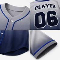 Camiseta de Béisbol Extra Grande Personalizada, Estilo Urbano Hip Hop, con Botones, 100% Poliéster, Impresión Digital para Hombre, Equipo, Club