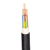 Cable YJV 0.6/1kV 4 Núcleos XLPE PVC para Baja Tensión, Negro, 100m/rollo, IP68, Concentrico, Inmerso en Lodo, para Toma de Tierra, 100m