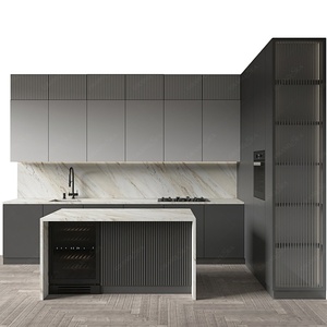 Progetto Villa: Design Moderno Personalizzato, Arredamento Completo, <span class=keywords><strong>Cucina</strong></span> a L Completa, Set di Mobili da <span class=keywords><strong>Cucina</strong></span> in Compensato - Product Image 1