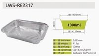 Récipients à emporter jetables en aluminium Plateau en aluminium Plats en aluminium pour restauration rapide Papier imprimé Couvercle en aluminium personnalisé