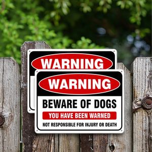 อลูมิเนียมทนทานระวังป้ายสุนัขกำหนดได้เองไม่มีป้ายเตือนห้ามบุกรุกบ้านสวนสินค้าเพื่อความปลอดภัยของขวัญคนรักสุนัข - Product Image 6