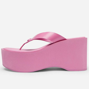 Sandales compensées en jean à bout ouvert pour femmes, grandes tailles 44, à talon haut, style mules ou claquettes, chaussures à plateforme à coupe large - Product Image 2