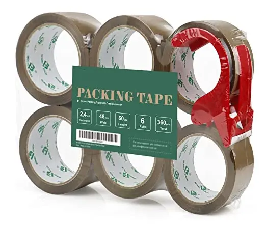 Golden Supplier Manufacturer's Low Price Brown BOPP Packing Tape PSA 2.35 Mil x 1.88 Inch x 66 Yards Competitive Pack Tape