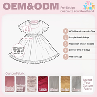 Robe Courte Fille Imprimé Léopard pour Tenue Quotidienne et Fêtes, Manches Courtes, Col Rond, Taille Froncée, Ourlet Volanté, Fabrication Personnalisée
