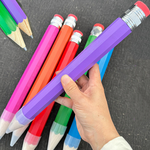 Bán Buôn Trang Trí 33Cm Chiều Dài Bằng Gỗ Biểu Tượng Tùy Chỉnh Nghệ Thuật Vui Khổng Lồ Lớn Màu Bút Chì Cho Trẻ Em Như Quà Tặng - Product Image 4