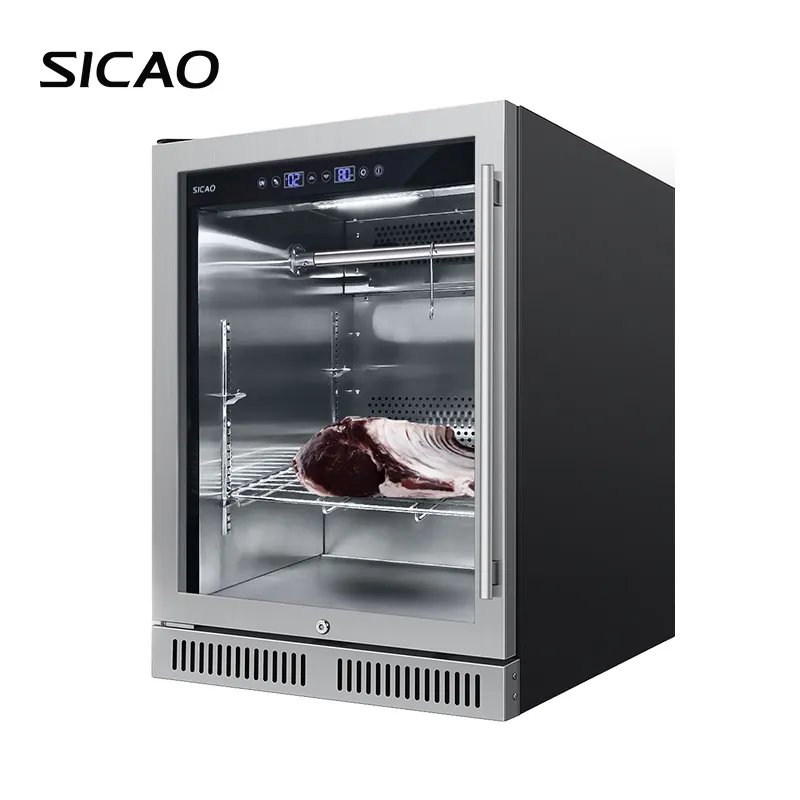 SICAO-refrigerador de carne 500 ar, refrigerador comercial para hotel, hogar, barbacoa, carne, envejecimiento seco, nevera en stock