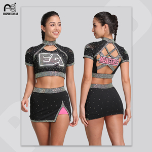 Uniformes de Animadoras al por Mayor, Top y Pantalones Cortos Personalizados para Prácticas de Animadoras, Uniforme de Animadoras en Oferta - Product Image 5