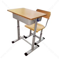 Prix d'usine Bureau et chaise d'école Bureau d'étude Chaise d'école avec hauteur réglable Flexible