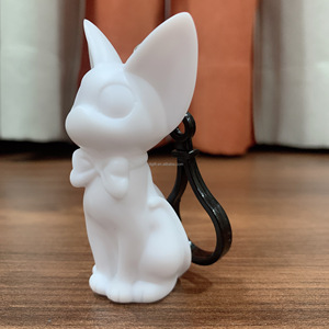 Nouvel Arrivage : Figurine en Résine Blanche, Modèle de Dessin Animé Mignon, Peinture Fluide Artistique DIY, Porte-clés Chat <span class=keywords><strong>Gigi</strong></span>, Graffiti, Sculpture Artisanale de Noël - Product Image 2
