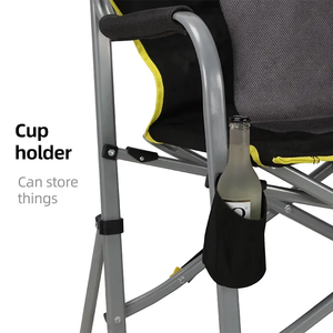 Mejor Venta al aire libre Rocker Camping silla portátil plegable ocio sillas con portavasos - Product Image 4