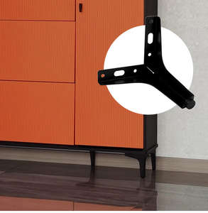 Pieds de meubles en métal modernes robustes, angle droit, en forme de L, pour table, salle à manger, hôtel, salon, cuisine, atelier, installation facile - Product Image 2