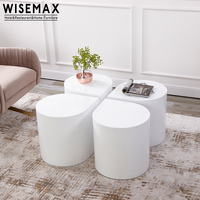 WISEMAX FURNITURE Table basse moderne et créative pour café, salon, décoration, forme de bordure tombante, table d'appoint en métal pour la maison