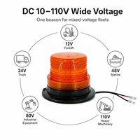 Balise clignotante LED IP66 de haute qualité, 60 SMD, 10-110V, lumière micro-dôme ambre pour chariot élévateur et équipement de travail