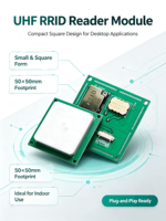 Module de lecteur RFID UHF intégré avec antenne en céramique 860-960 MHz, reconnaissance multi-tags, interface TTL pour la gestion des actifs, FreeSDK