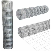 Rollo de Malla de Alambre de Acero Galvanizado, Tejido Simple, para Cercas de Ganado, Ovejas, Cabras, Vacas, Ciervos, Aislamiento de Granjas