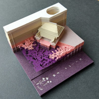Blocs-notes en papier pour loisirs créatifs, 170 feuilles, motif Château 3D, notes adhésives originales, DIY, cadeau de Noël