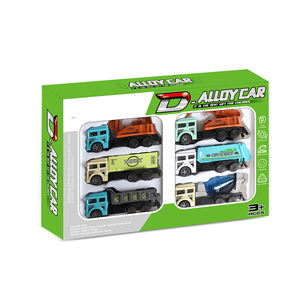 Juego <span class=keywords><strong>de</strong></span> construcción <span class=keywords><strong>de</strong></span> coches <span class=keywords><strong>de</strong></span> aleación, camión <span class=keywords><strong>de</strong></span> ingeniería <span class=keywords><strong>de</strong></span> metal, modelo fundido a presión, 6 uds. - Product Image 2