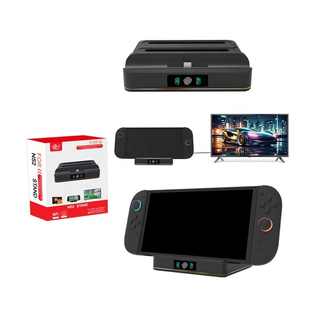 KJH-NS2-027 Portable TV Base for Switch 2/NS OLED Universal Video Converter Dock with Light
