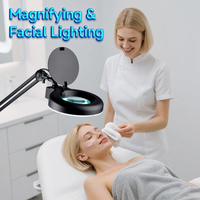 Cosmetic Lamp Eye Lash Electronics Inspection LED Beauty Eyelash Extensions Swing Arm Desk Magnifying Lamp with Stand or Clamp