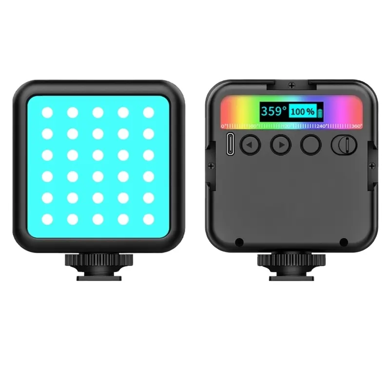 Yüksek kalite taşınabilir işık PULUZ cep 2500-9000K + RGB renkli güzellik dolgu ışığı el kamera LED fotoğraf ışığı