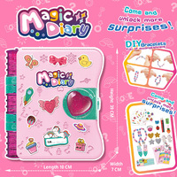 Cahier magique pour filles accessoires de fabrication de bijoux secrets autocollant fait main dessin animé multi beauté décoration livre magique pour enfants cadeau